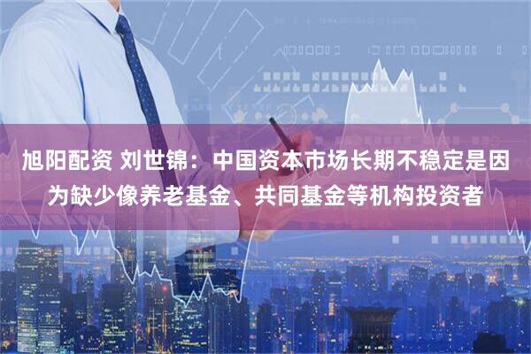 旭阳配资 刘世锦：中国资本市场长期不稳定是因为缺少像养老基金、共同基金等机构投资者